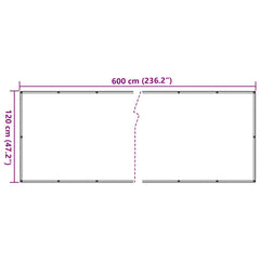 vidaXL Balcony Privacy Screen Anthracite 600x120 cm PVC 6