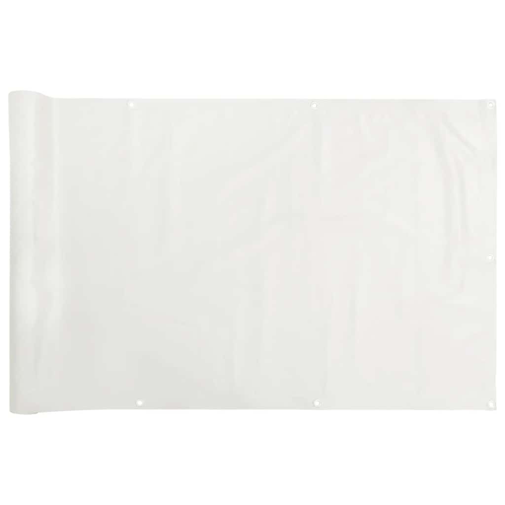 vidaXL Balcony Privacy Screen White 400x120 cm PVC 2