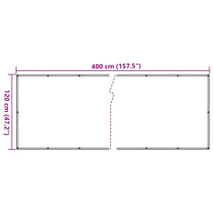 vidaXL Balcony Privacy Screen White 400x120 cm PVC 6