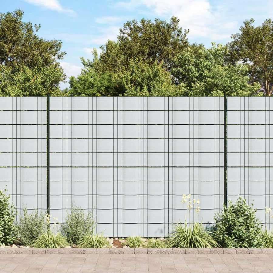 Garden Privacy Screens 10 pcs Light Grey PVC