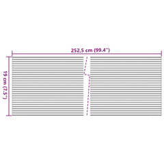 vidaXL Garden Privacy Screens 10 pcs Grey 252.5x19 cm PVC 6