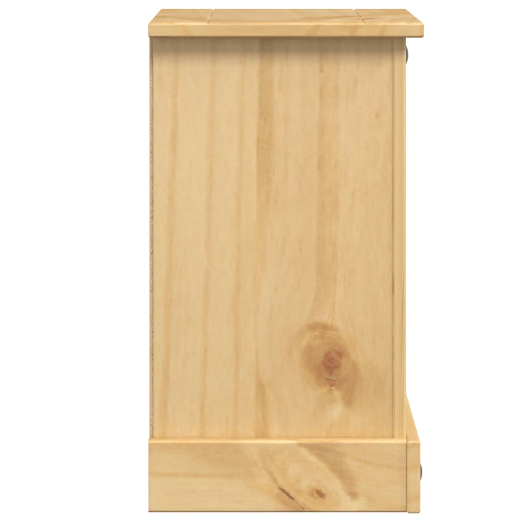 Bedside Cabinet "Corona" 35x32,5x58 cm Solid Wood Pine Honey wax