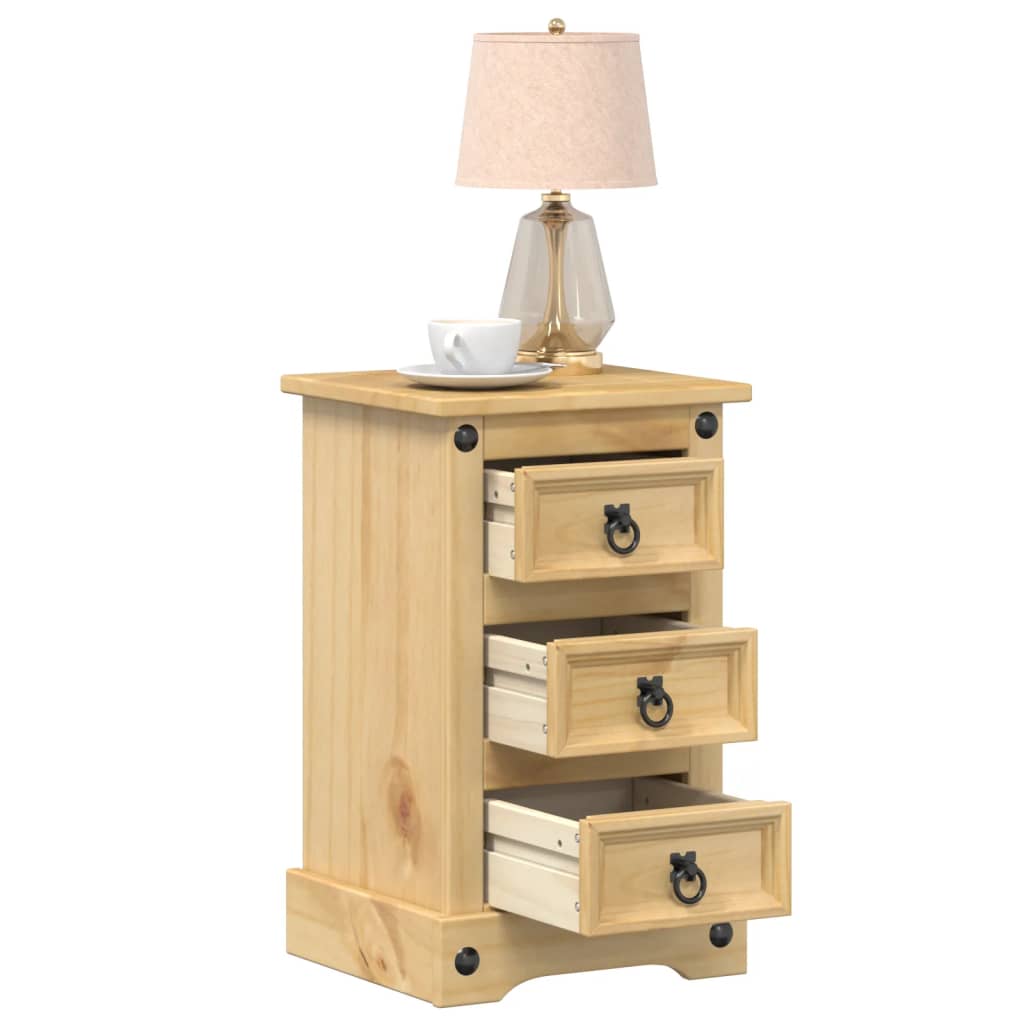 vidaXL Bedside Cabinet Corona 35x32.5x58 cm Solid Wood Pine 1