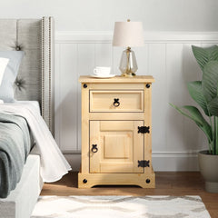 Bedside Cabinet "Corona" Solid Wood Pine