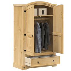 vidaXL Wardrobe "Corona" 101x52x170 cm Solid Wood Pine 1