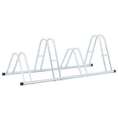 vidaXL Bicycle Stand for 4 Bikes Floor Freestanding Galvanised Steel 1