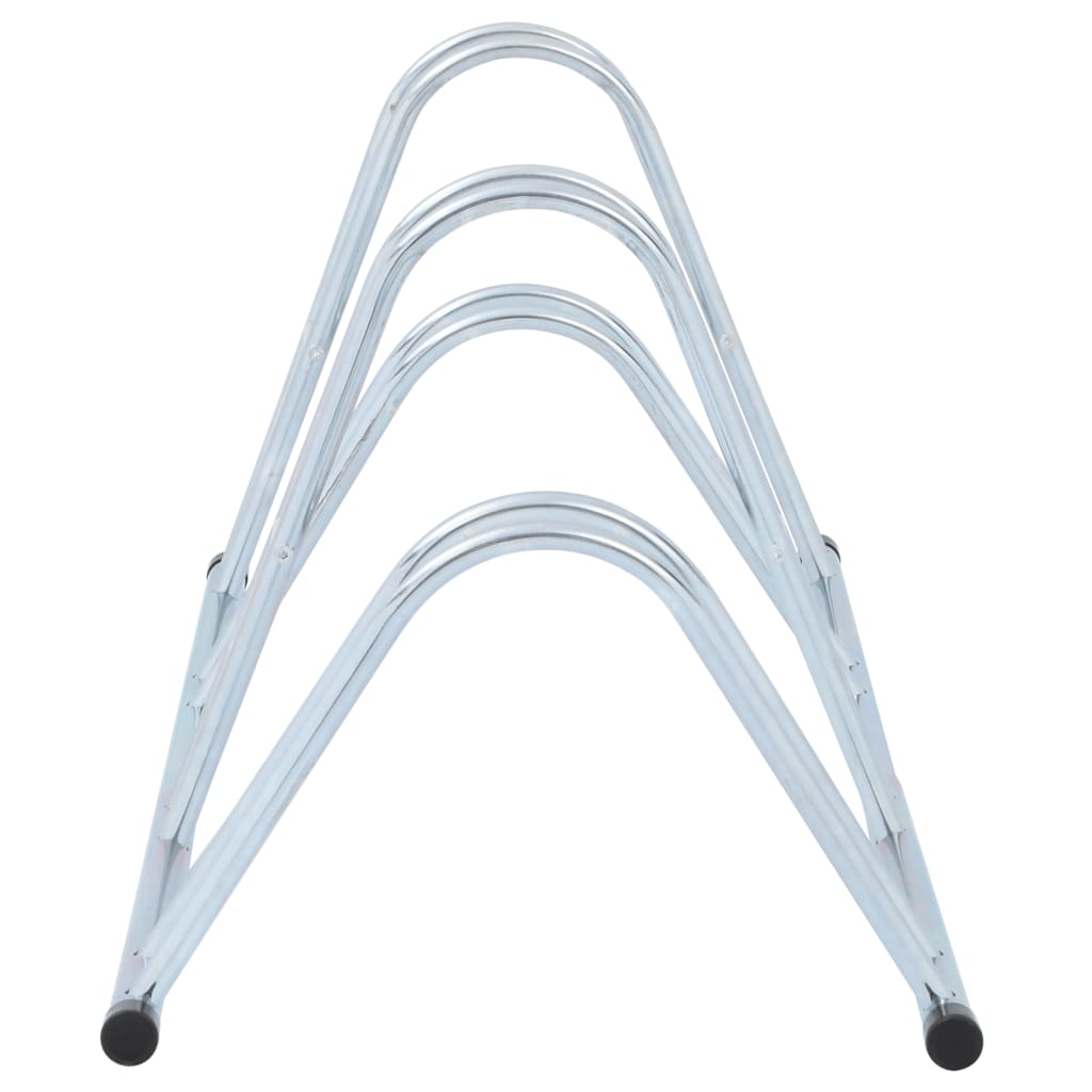 vidaXL Bicycle Stand for 4 Bikes Floor Freestanding Galvanised Steel 4