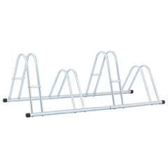 vidaXL Bicycle Stand for 4 Bikes Floor Freestanding Galvanised Steel 5