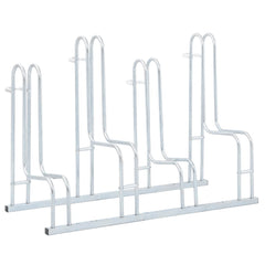 vidaXL Bicycle Stand for 4 Bikes Floor Freestanding Galvanised Steel 1
