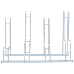vidaXL Bicycle Stand for 4 Bikes Floor Freestanding Galvanised Steel 3