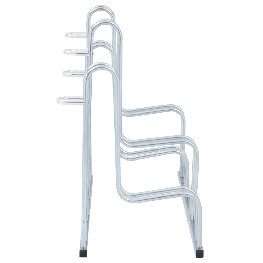 vidaXL Bicycle Stand for 4 Bikes Floor Freestanding Galvanised Steel 4