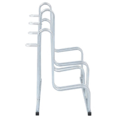 vidaXL Bicycle Stand for 4 Bikes Floor Freestanding Galvanised Steel 4