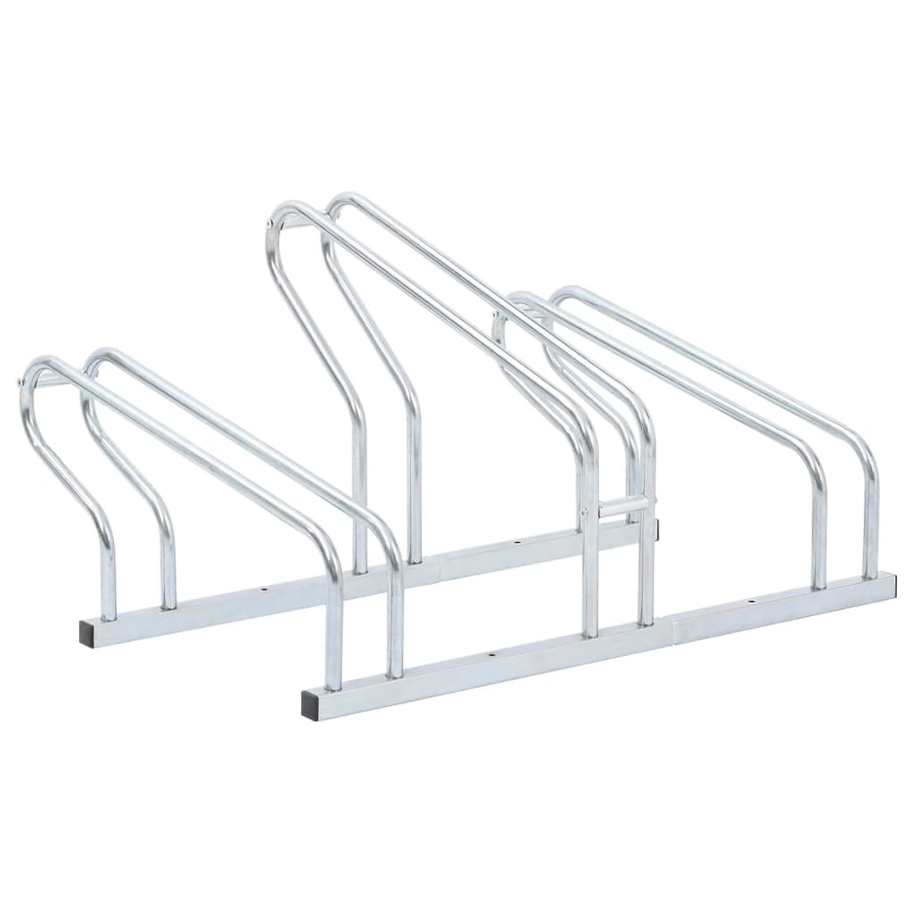 vidaXL Bicycle Stand for 3 Bikes Floor Freestanding Galvanised Steel 1