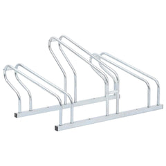 vidaXL Bicycle Stand for 3 Bikes Floor Freestanding Galvanised Steel 1