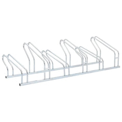 vidaXL Bicycle Stand for 6 Bikes Floor Freestanding Galvanised Steel 1