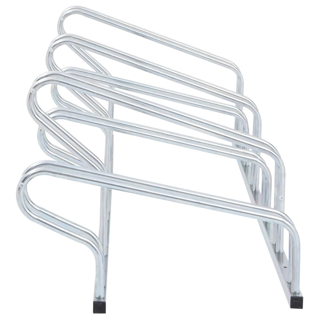 vidaXL Bicycle Stand for 6 Bikes Floor Freestanding Galvanised Steel 4