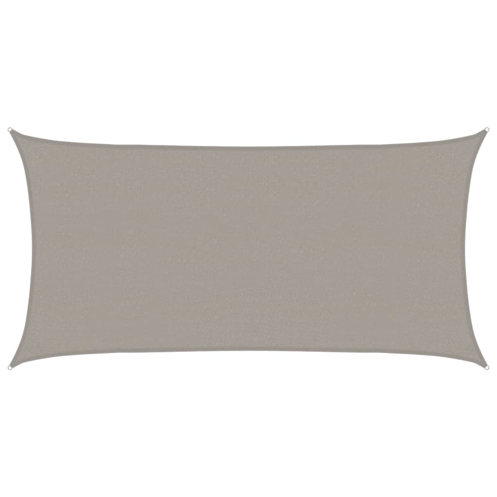 vidaXL Sunshade Sail 160 g/m² Rectangular Light Grey 2.5x4.5 m HDPE 2