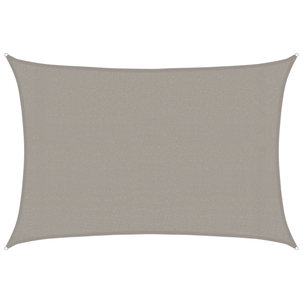 vidaXL Sunshade Sail 160 g/m² Rectangular Light Grey 3x4 m HDPE 2