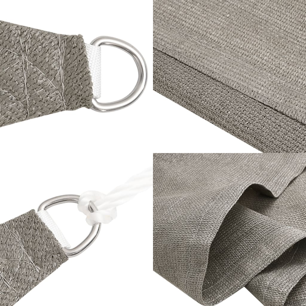 vidaXL Sunshade Sail 160 g/m² Rectangular Light Grey 3x4 m HDPE 6