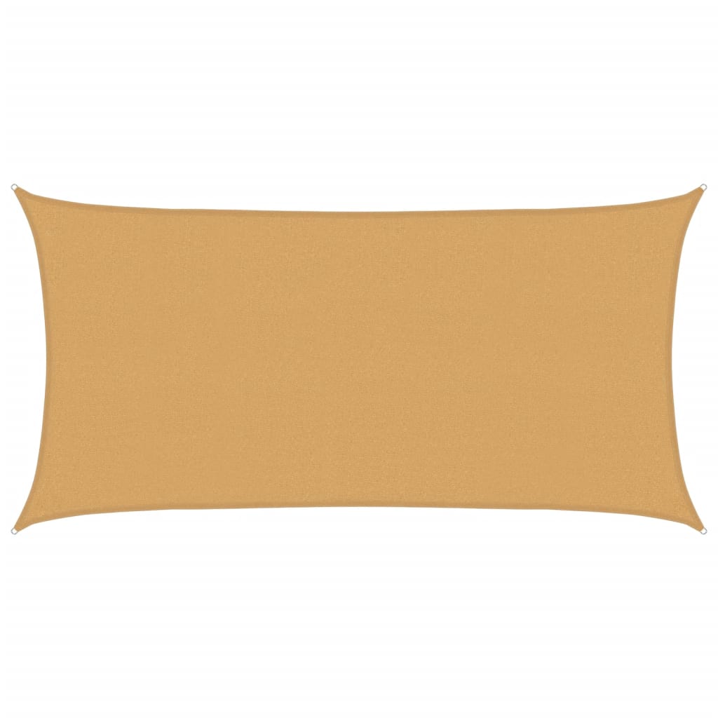 vidaXL Sunshade Sail 160 g/m² Rectangular Sand 2.5x4.5 m HDPE 2