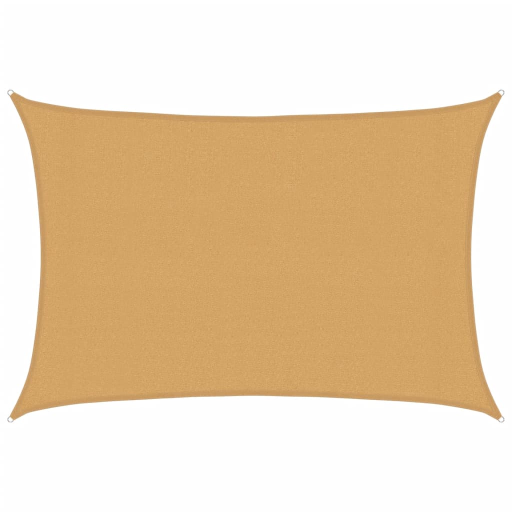 vidaXL Sunshade Sail 160 g/m² Rectangular Sand 3x4 m HDPE 2