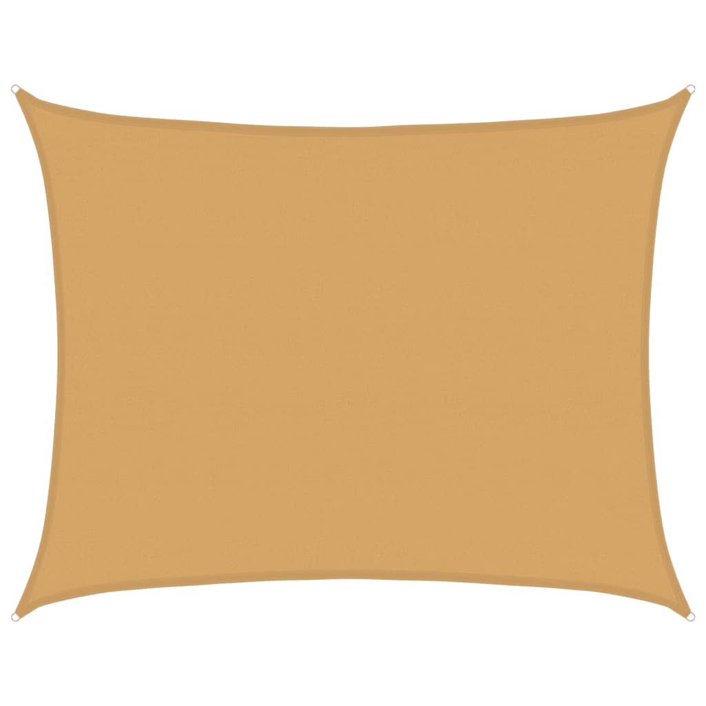vidaXL Sunshade Sail 160 g/m² Rectangular Sand 6x7 m HDPE 2