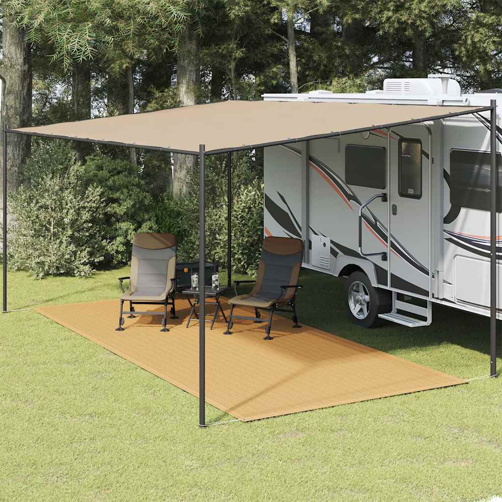 vidaXL Tent Carpet Sand 250x500 cm HDPE 1