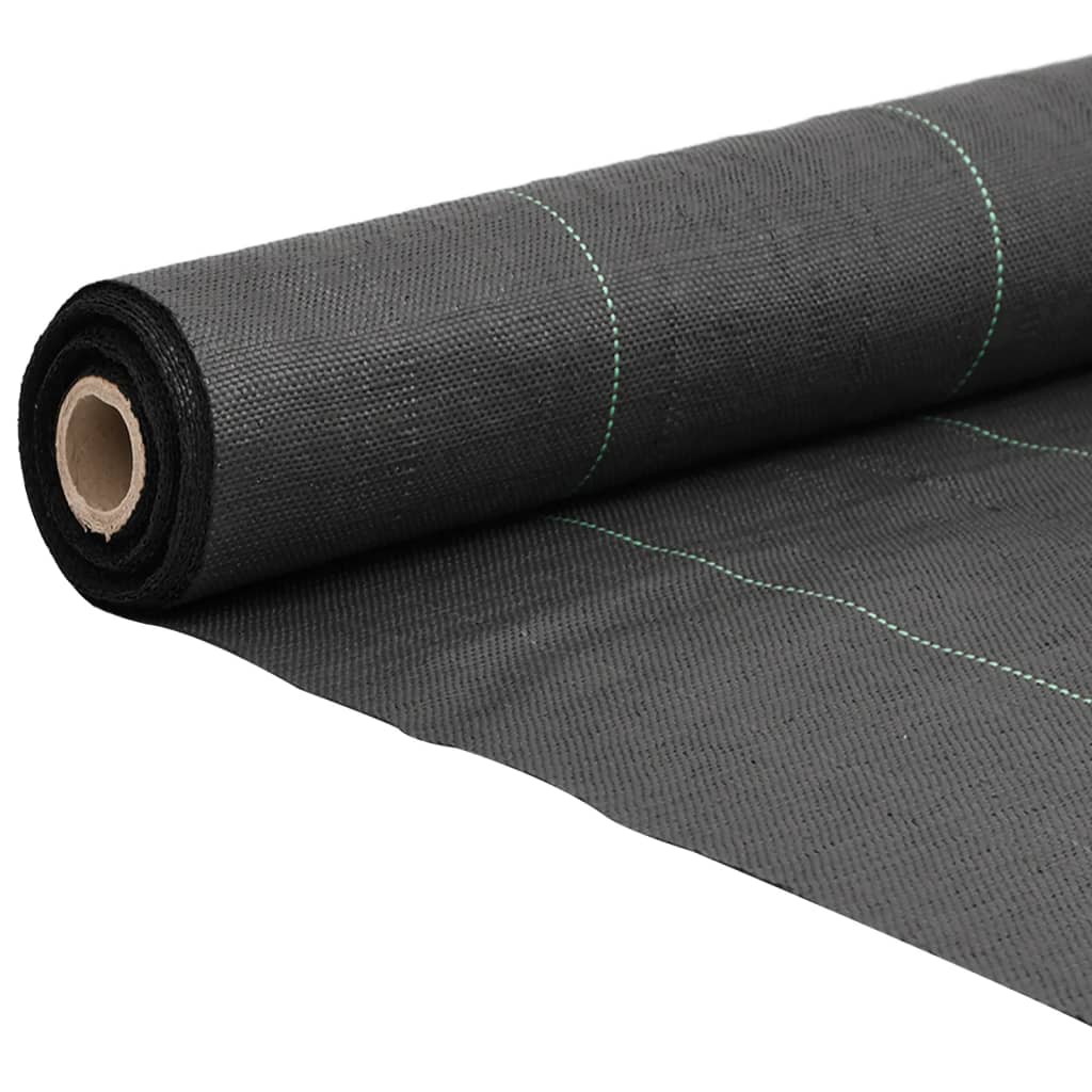 vidaXL Weed Membrane Black 1.5x10 m PP 3