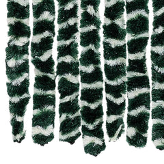 vidaXL Fly Curtain Green and White 118x220 cm Chenille 6