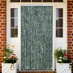 vidaXL Fly Curtain Green and White 118x220 cm Chenille 1