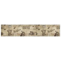 vidaXL Kitchen Rug Washable Coffee Brown 60x300 cm Velvet 2