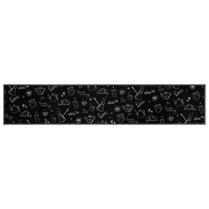 Kitchen Rug Washable Morning Black 60x300 cm Velvet