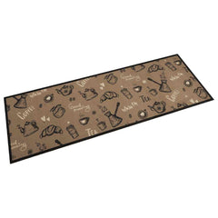 vidaXL Kitchen Rug | Morning Brown | Velvet (100% polyamide) | 60x180 cm 1