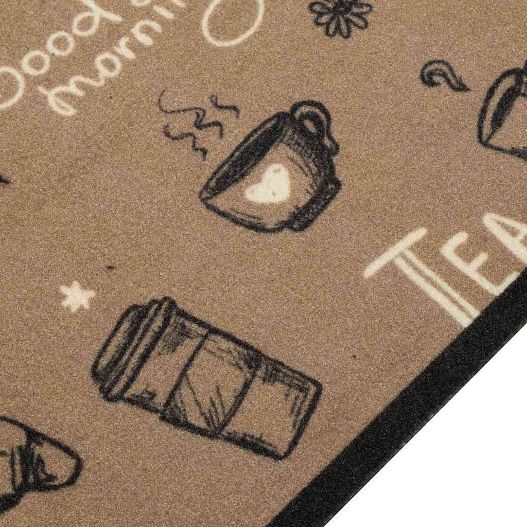 vidaXL Kitchen Rug | Morning Brown | Velvet (100% polyamide) | 60x180 cm 3