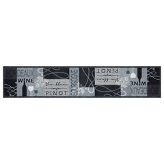 vidaXL Kitchen Rug Washable Wine Grey 60x300 cm Velvet 2