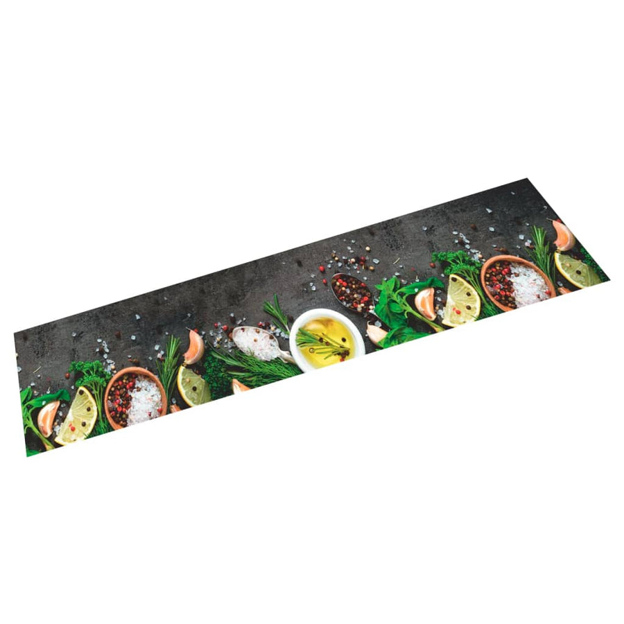 vidaXL Kitchen Rug Washable Spices 60x300 cm Velvet 1