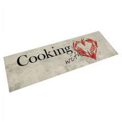 vidaXL Kitchen Rug Washable Peper Cooking 60x180 cm Velvet 1