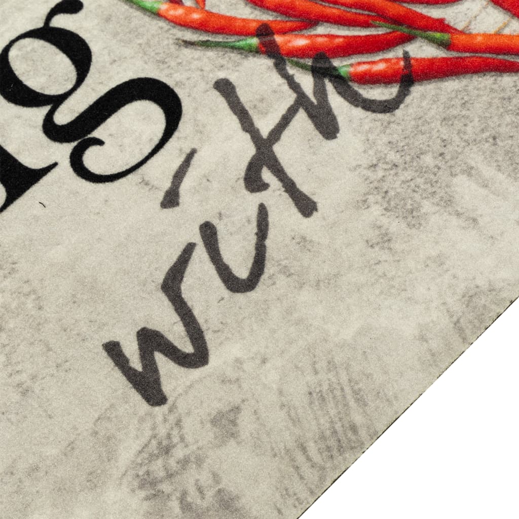 vidaXL Kitchen Rug Washable Peper Cooking 60x180 cm Velvet 3
