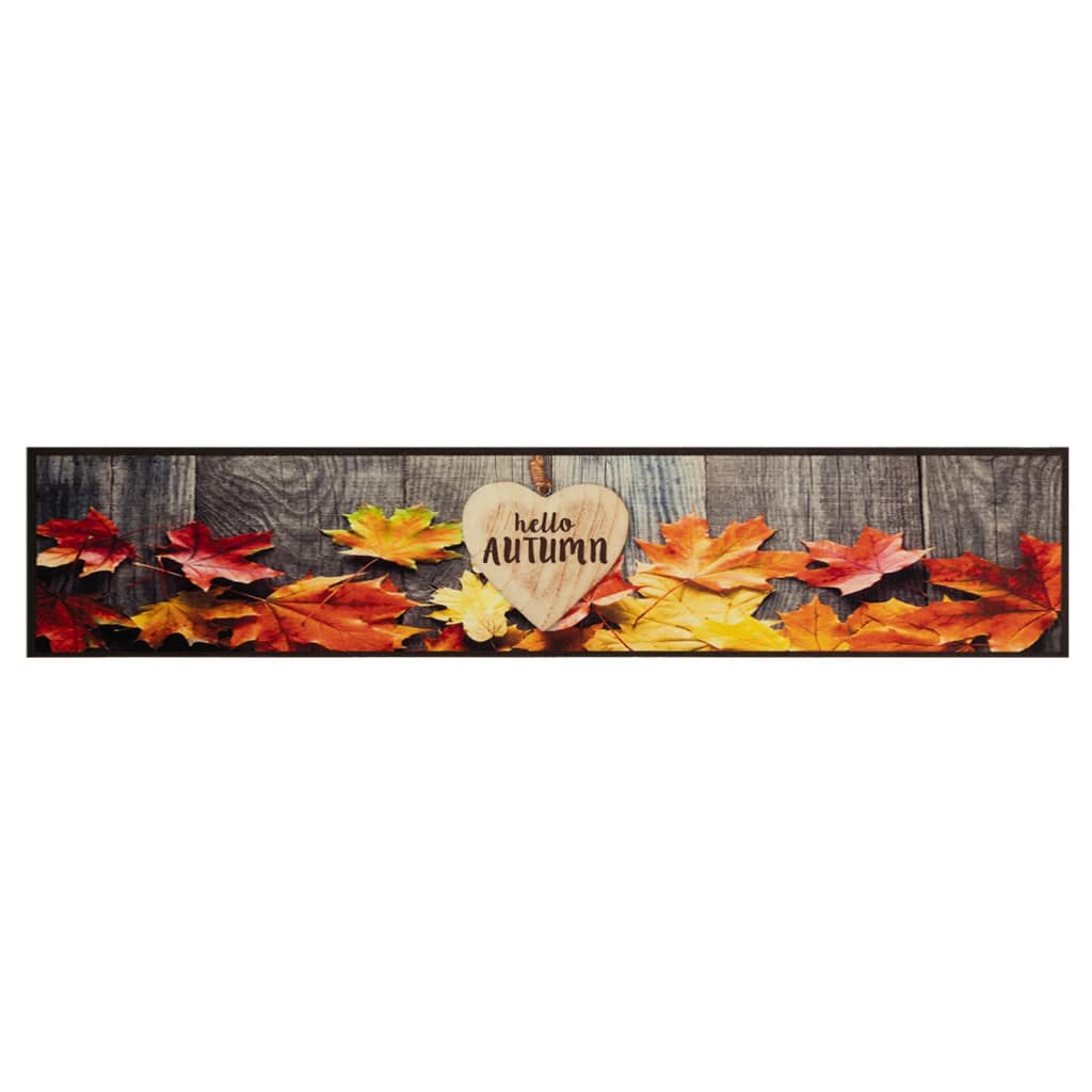vidaXL Kitchen Rug Washable Autumn 60x300 cm Velvet 2