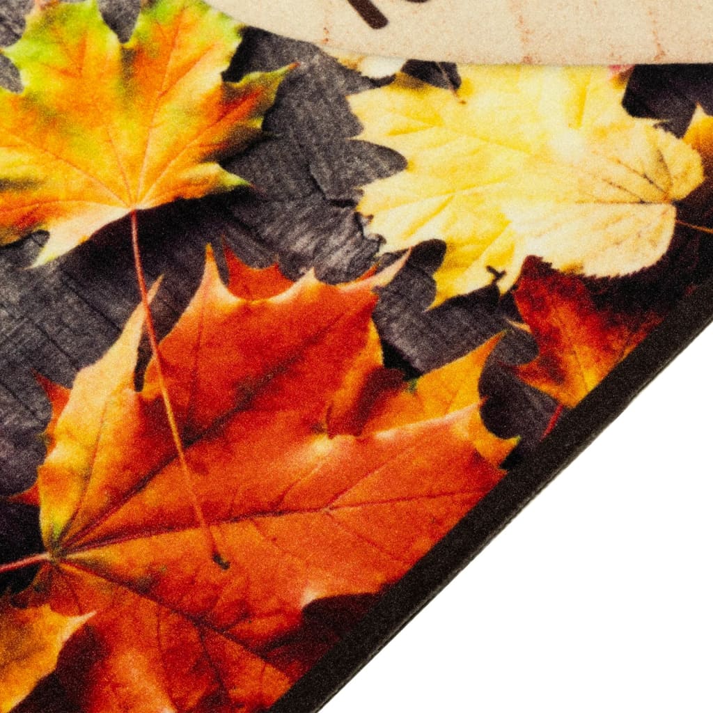 vidaXL Kitchen Rug Washable Autumn 60x300 cm Velvet 3