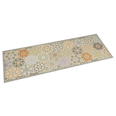 vidaXL Kitchen Rug Washable Hexagon Pastel 60x180 cm Velvet 1