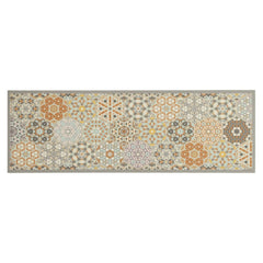 vidaXL Kitchen Rug Washable Hexagon Pastel 60x180 cm Velvet 2
