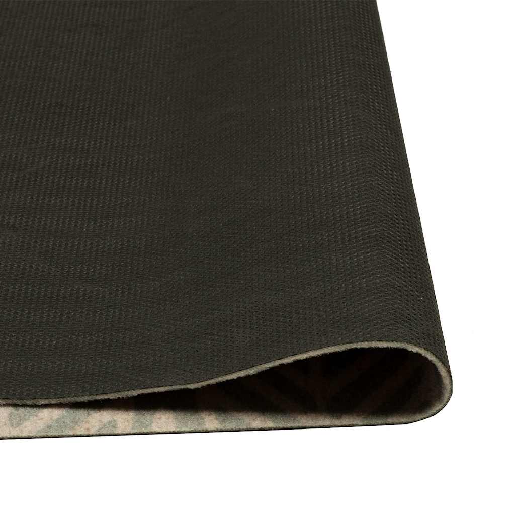 vidaXL Kitchen Rug Washable Leaves 60x180 cm Velvet 4