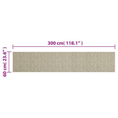 vidaXL Kitchen Rug Washable Leaves 60x300 cm Velvet 5