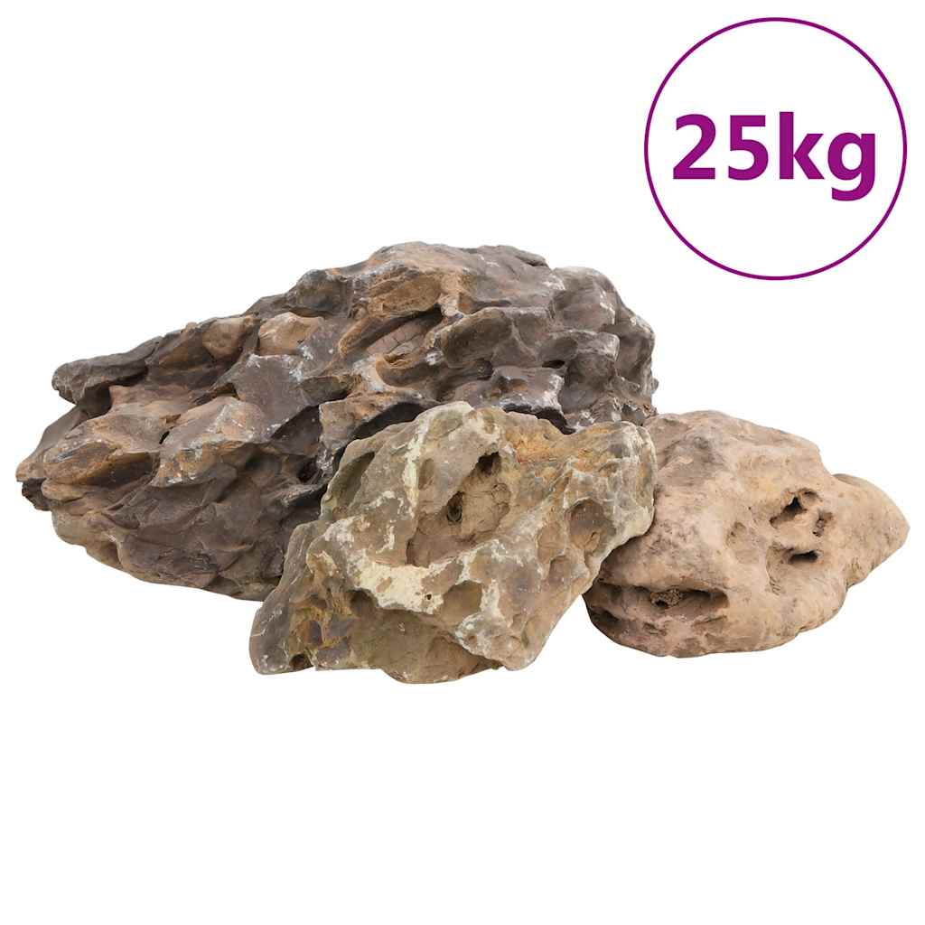 vidaXL Dragon Stones 25 kg Grey 10-40 cm 2