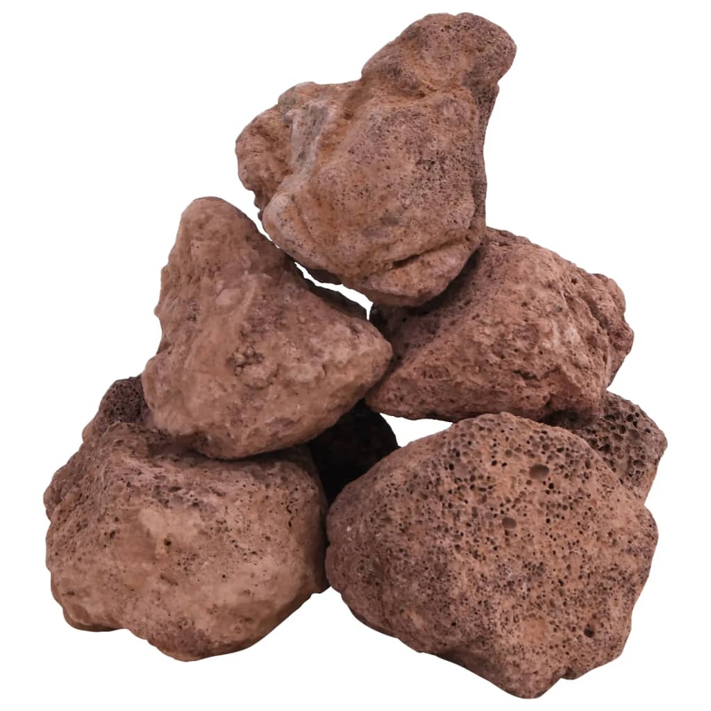 vidaXL Volcanic Rocks 10 kg Red 10-30 cm 3
