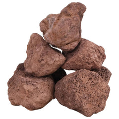 vidaXL Volcanic Rocks 10 kg Red 10-30 cm 3