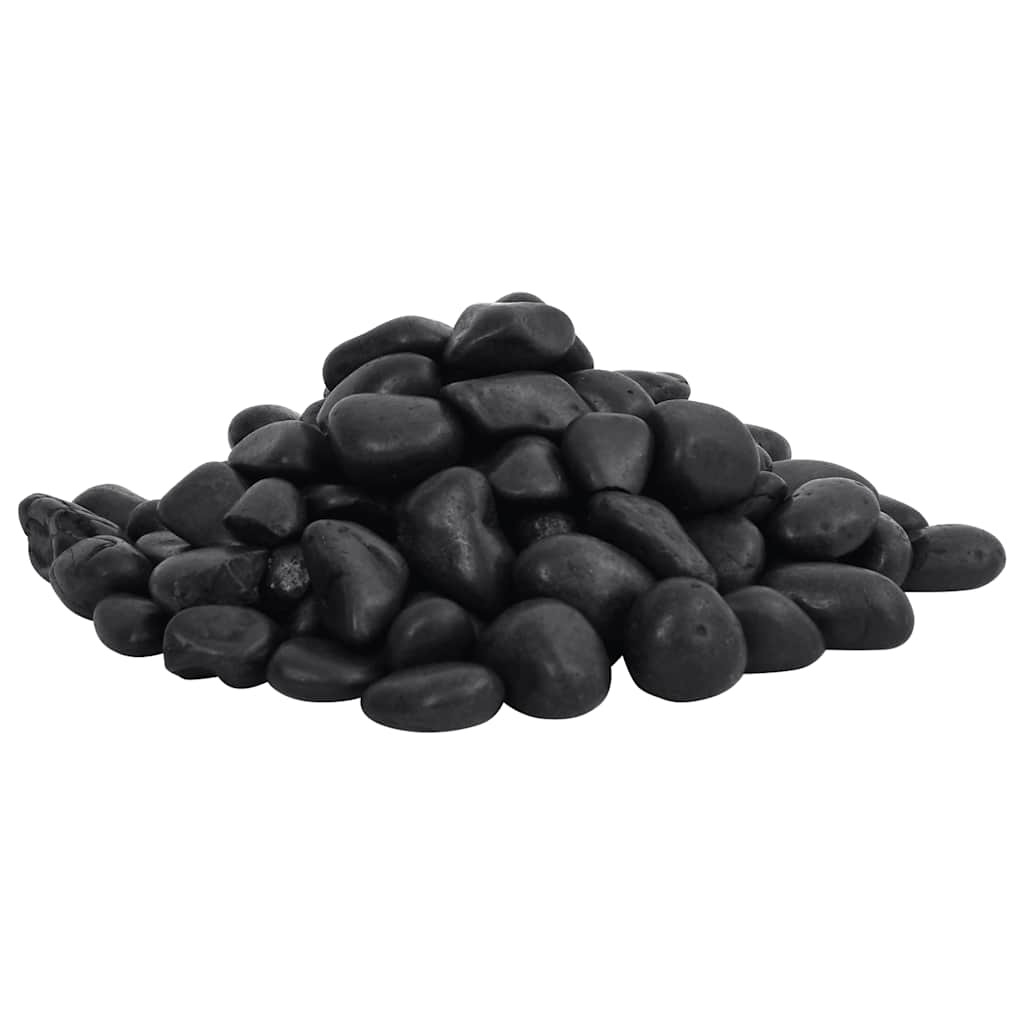 vidaXL Polished Pebbles 25 kg Black 2-5 cm 3