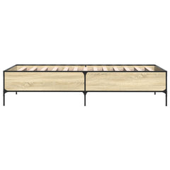 vidaXL Bed Frame without Mattress Sonoma Oak 100x200 cm 5