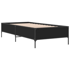 vidaXL Bed Frame without Mattress Black 90x190 cm Single 3